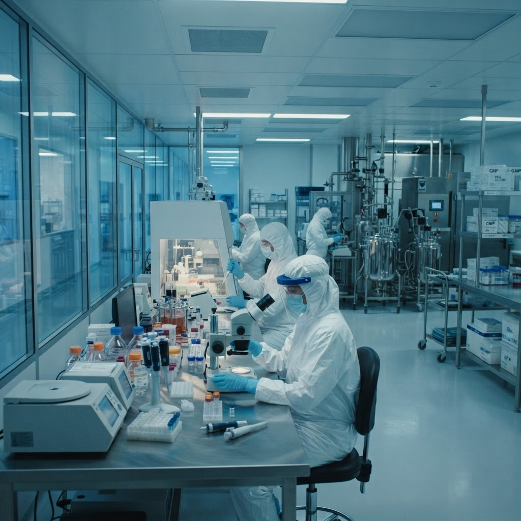ISO-7 cGMP cellular manufacturing cleanroom laboratory
